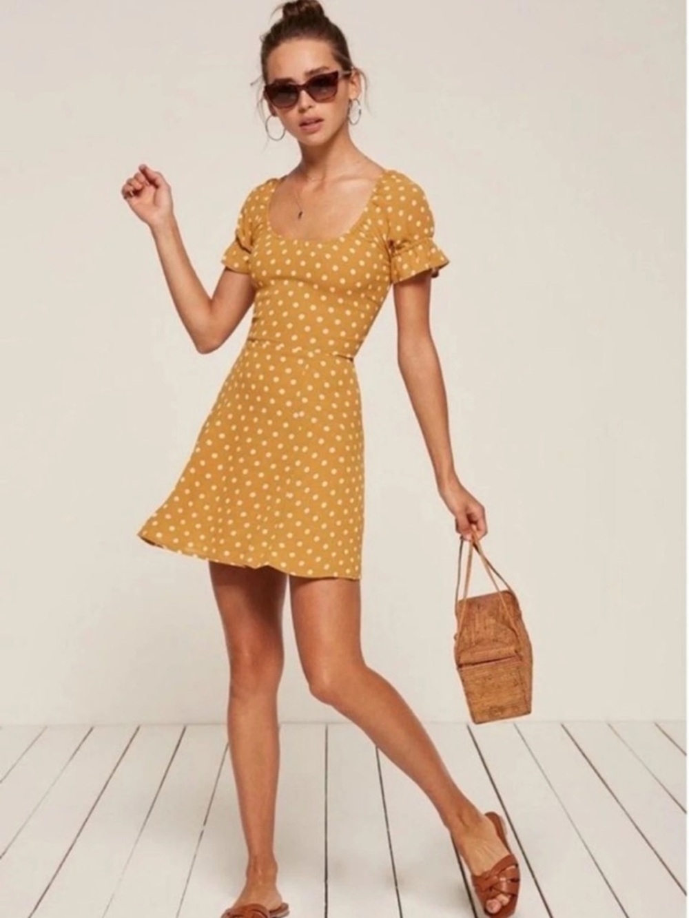Reformation Arlene Polka Dot Mini Dress
Sz 4